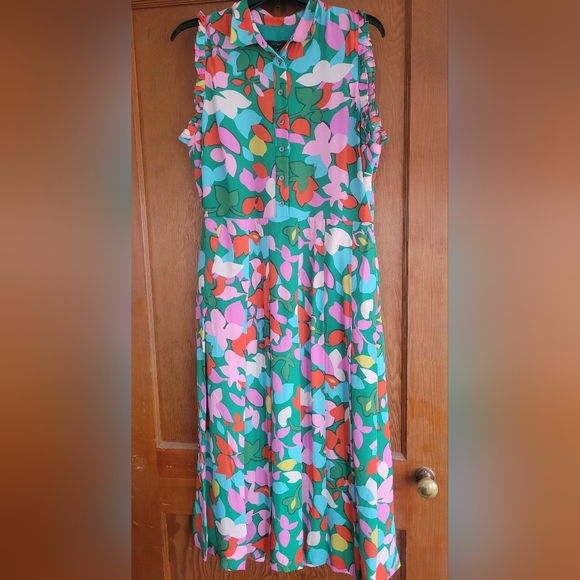 NWT J. Crew Pleated Shirtdress in Confetti Floral Size 12 - Picture 10 of 10